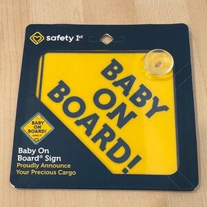 Safety 1st Yellow Baby On Board Sign
